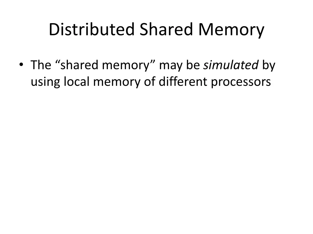 distributed shared memory