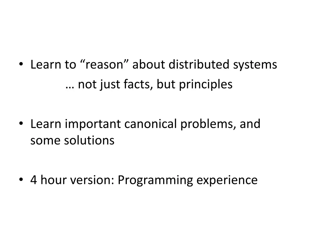 learn to reason about distributed systems