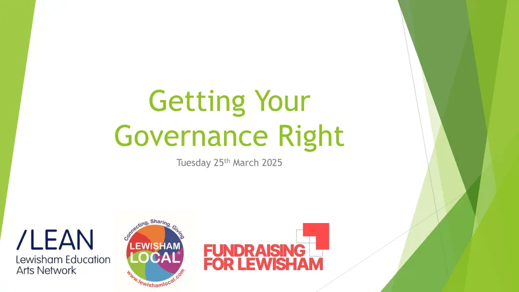 getting your governance right tuesday 25 th march