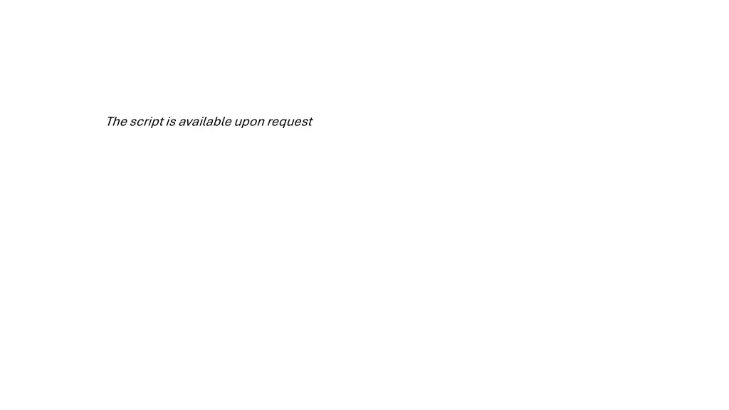 the script is available upon request