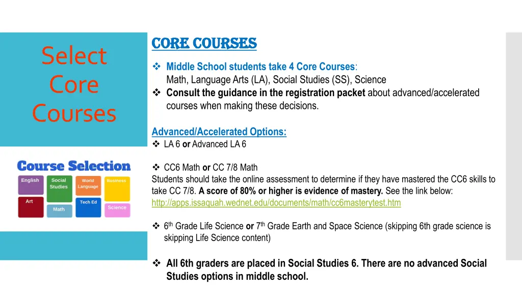 core courses core courses
