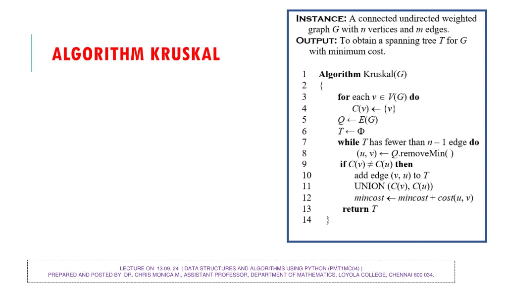 algorithm kruskal