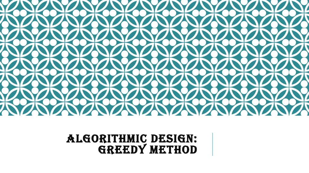 algorithmic design algorithmic design greedy