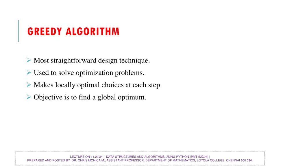 greedy algorithm
