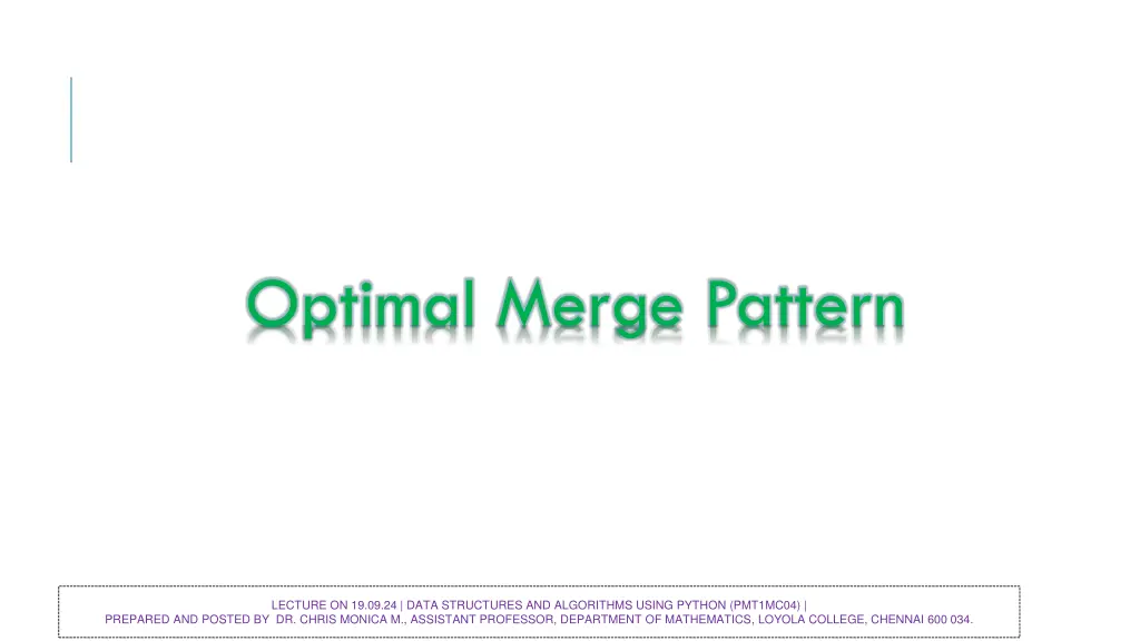 optimal merge pattern