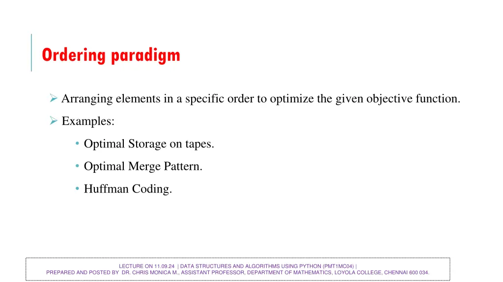 ordering paradigm