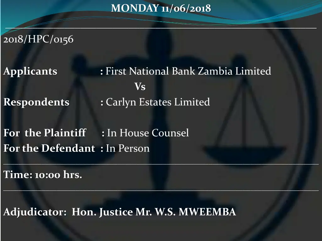 monday 11 06 2018 1