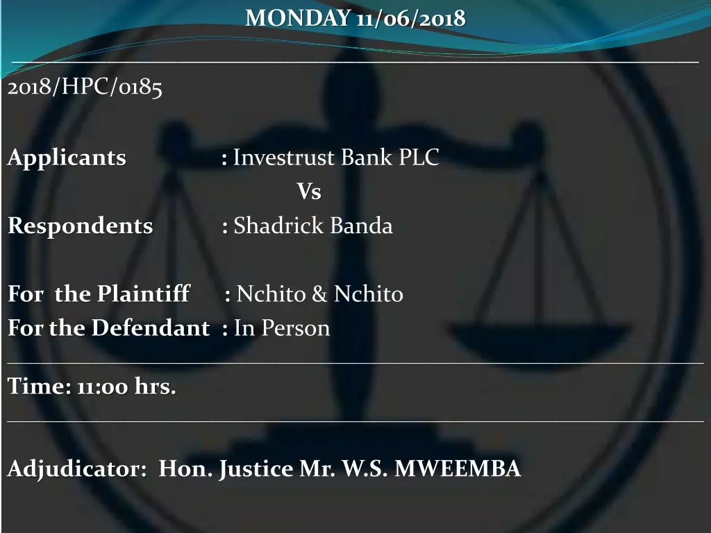 monday 11 06 2018 2