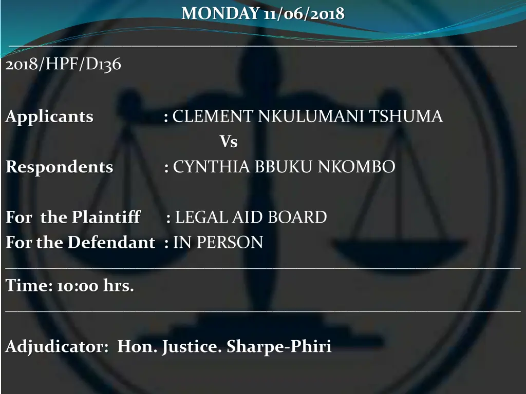 monday 11 06 2018 6