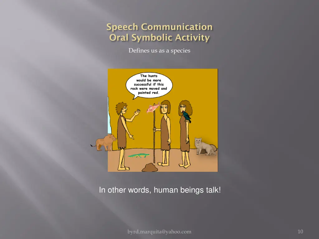 speech communication oral symbolic activity