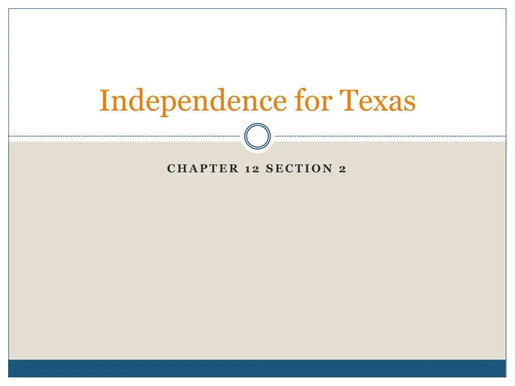 independence for texas