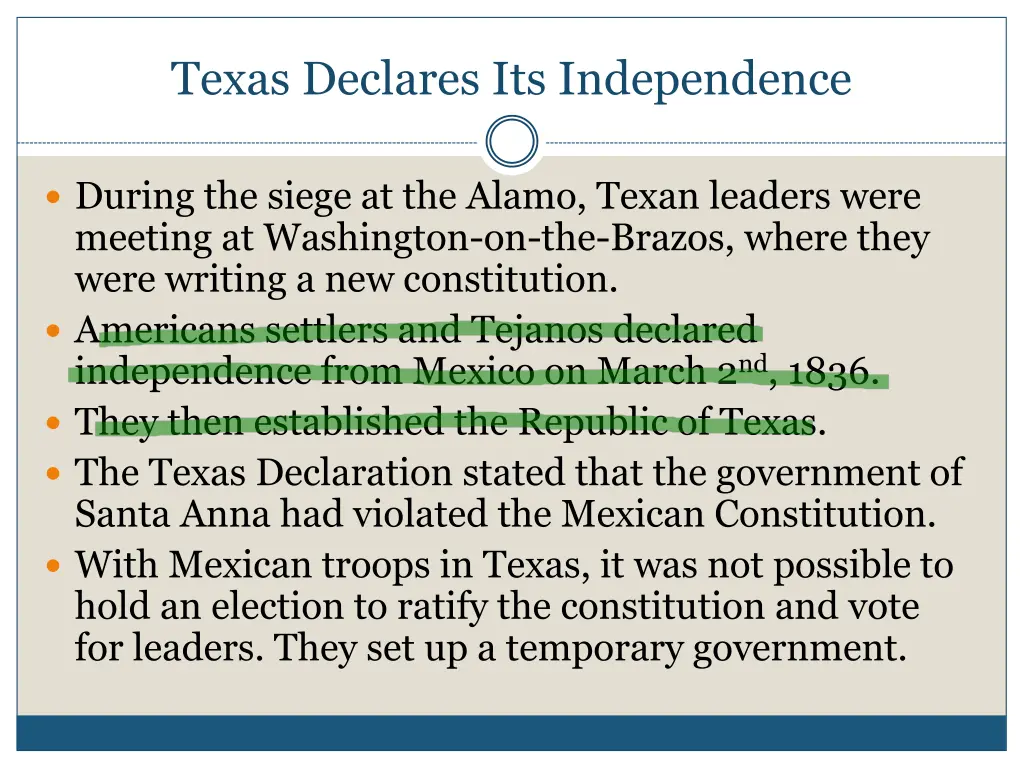 texas declares its independence