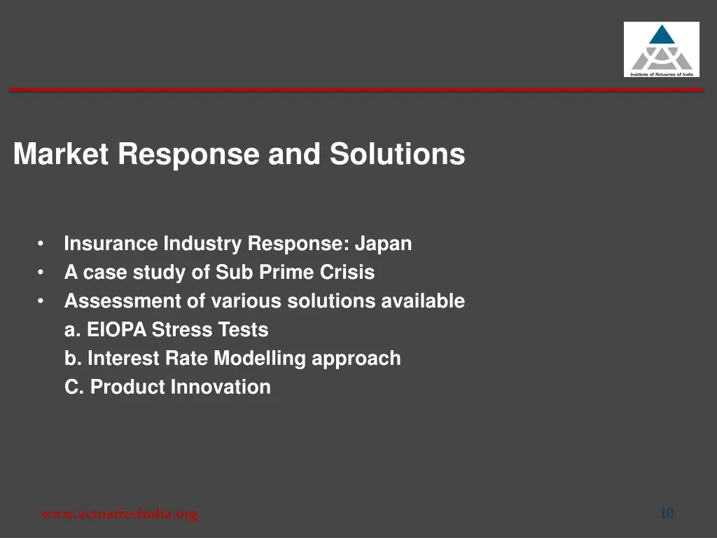 market response and solutions