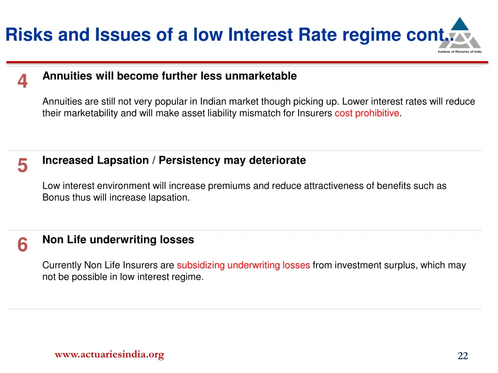 risks and issues of a low interest rate regime 1