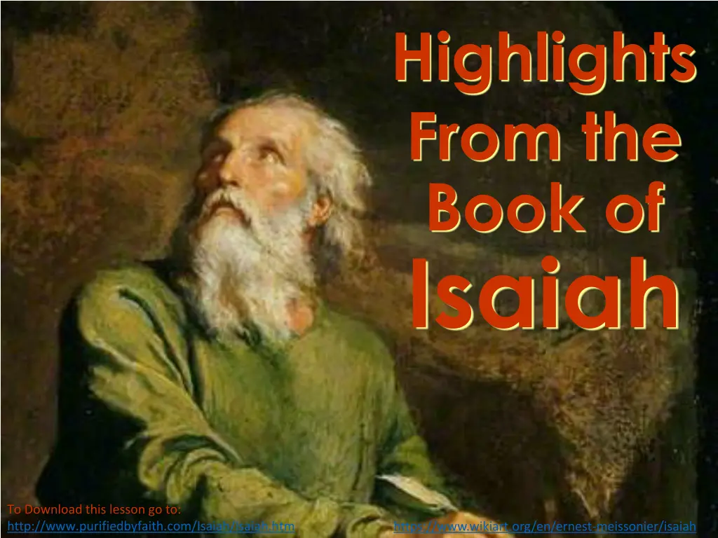 highlights from the book of isaiah