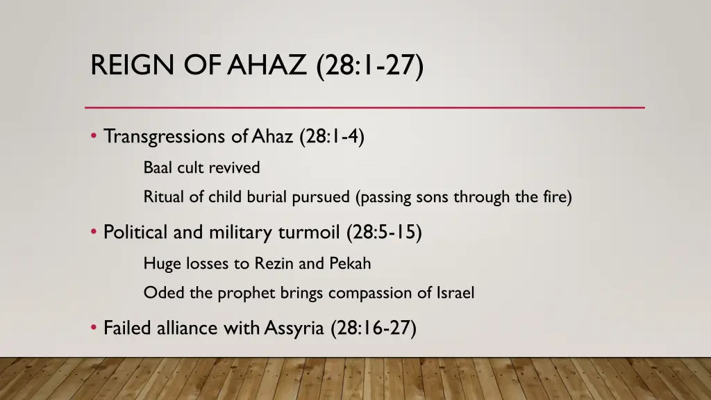reign of ahaz 28 1 27