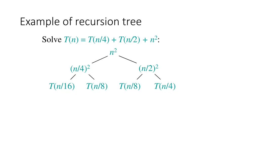 example of recursion tree 2