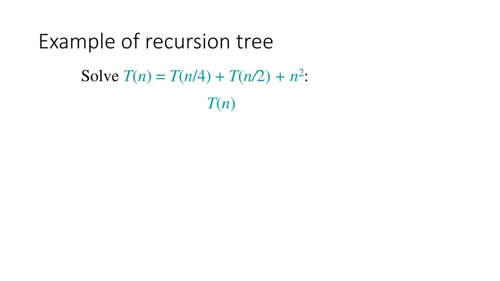 example of recursion tree