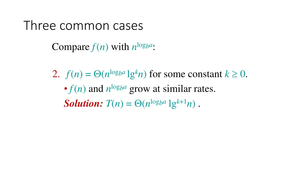 three common cases 1