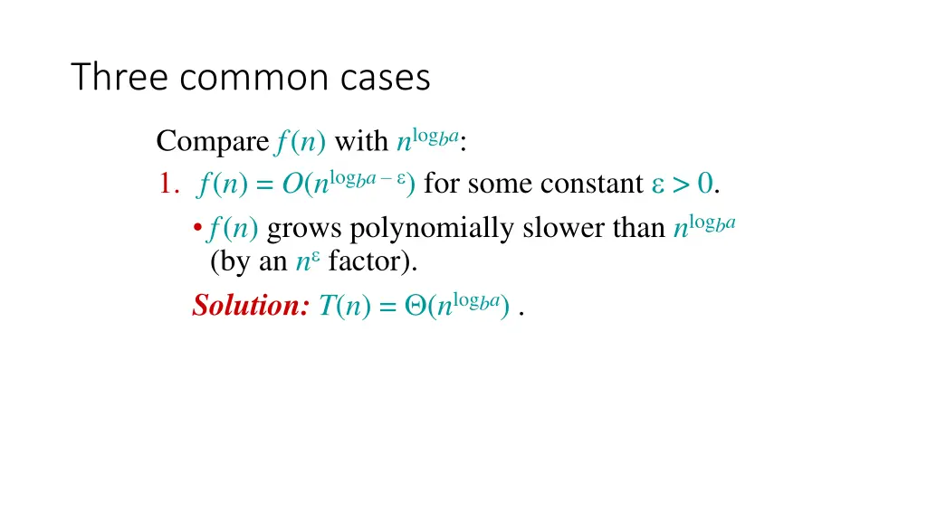 three common cases
