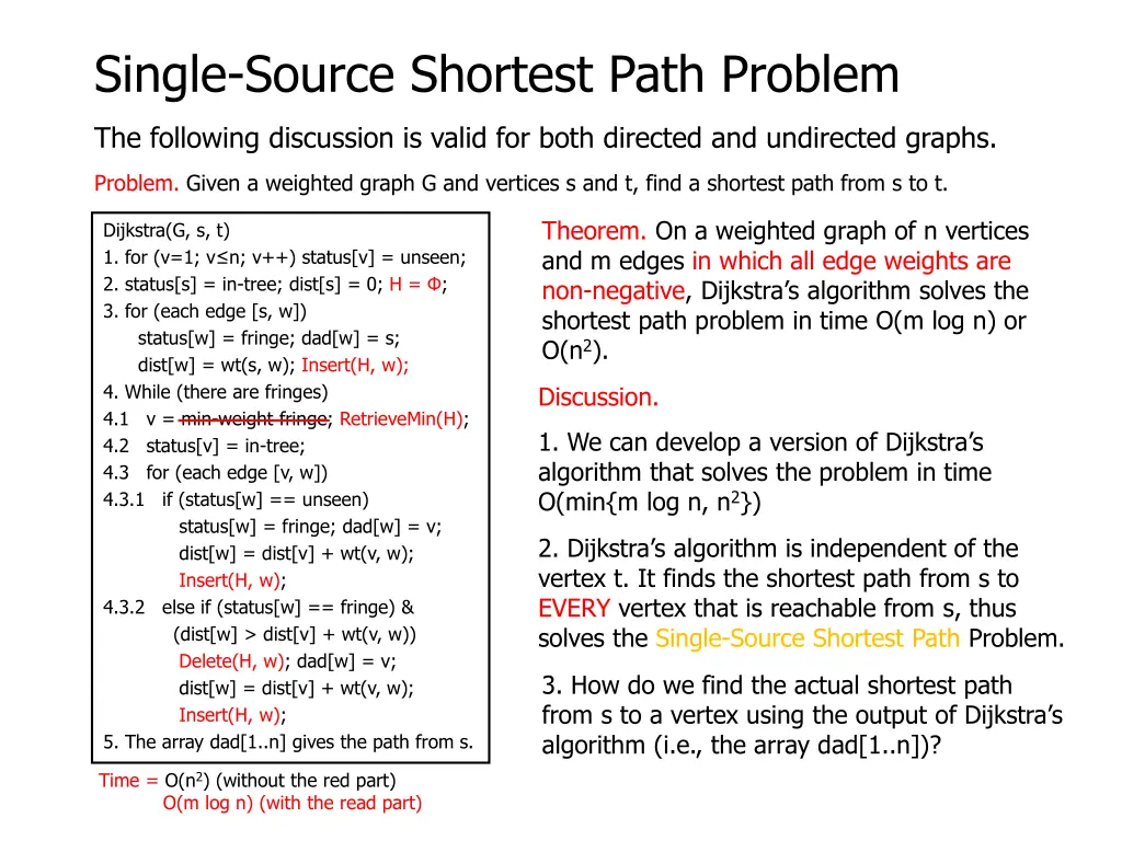 single source shortest path problem 17