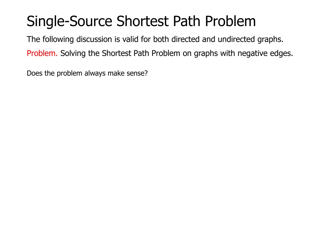 single source shortest path problem 25
