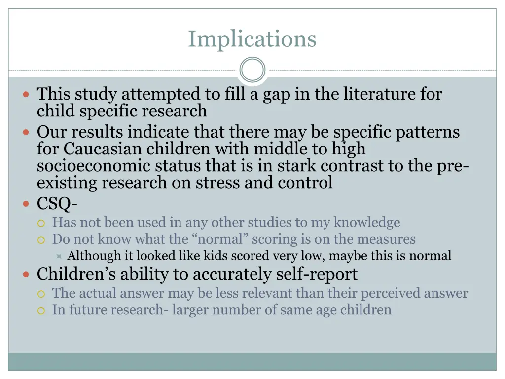implications