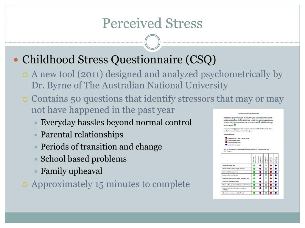 perceived stress