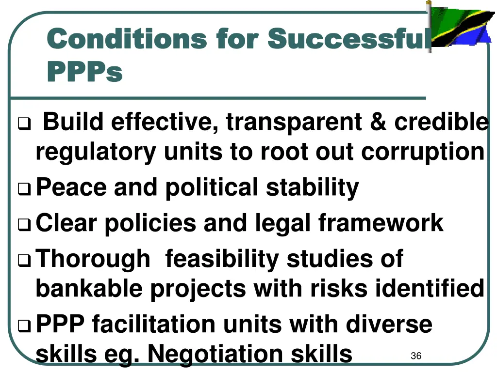 conditions for successful conditions