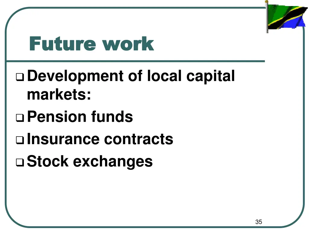 future work future work