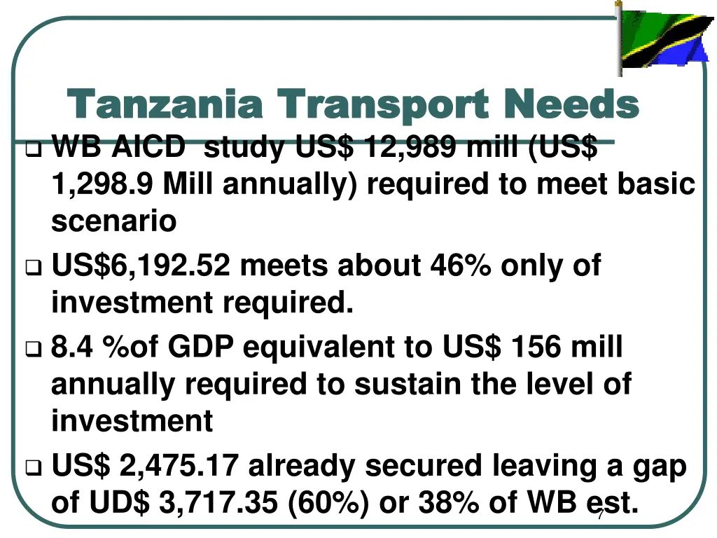 tanzania transport needs tanzania transport needs