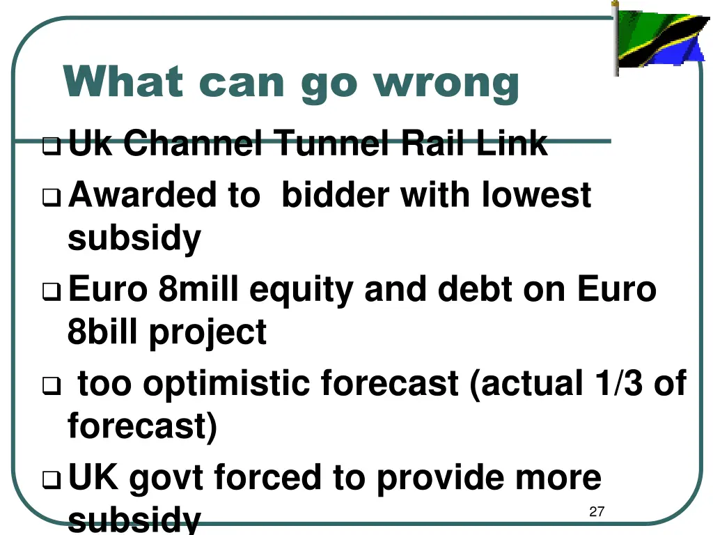 what can go wrong uk channel tunnel rail link