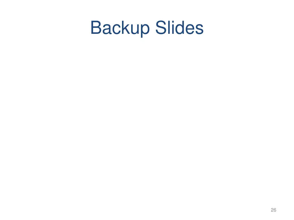 backup slides