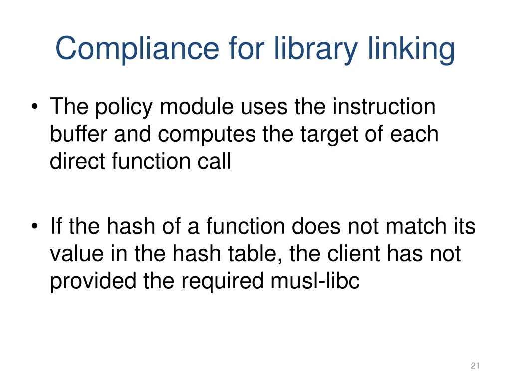 compliance for library linking 1