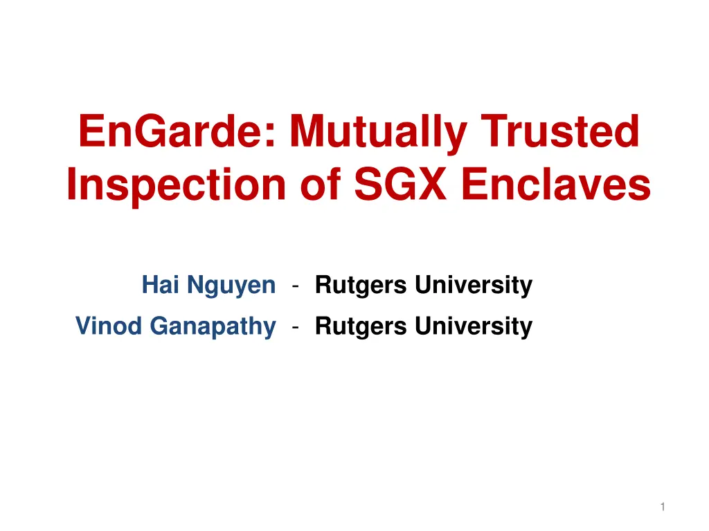 engarde mutually trusted inspection
