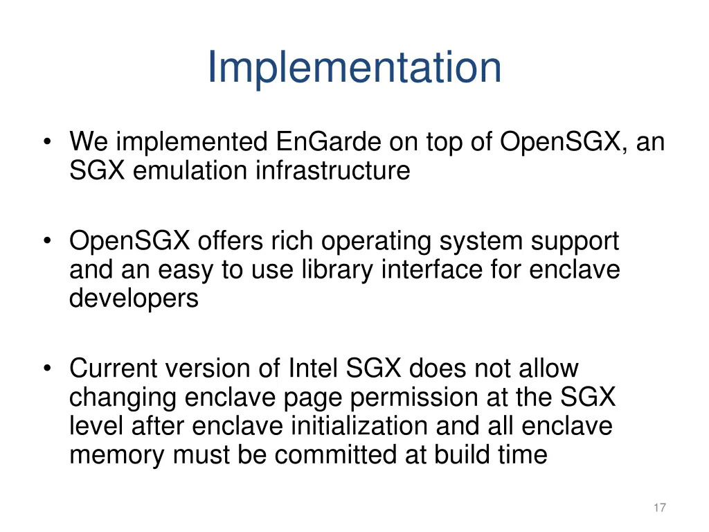 implementation