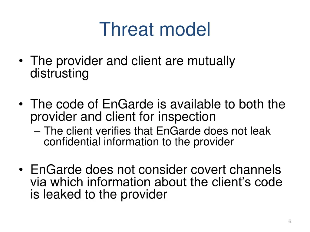 threat model