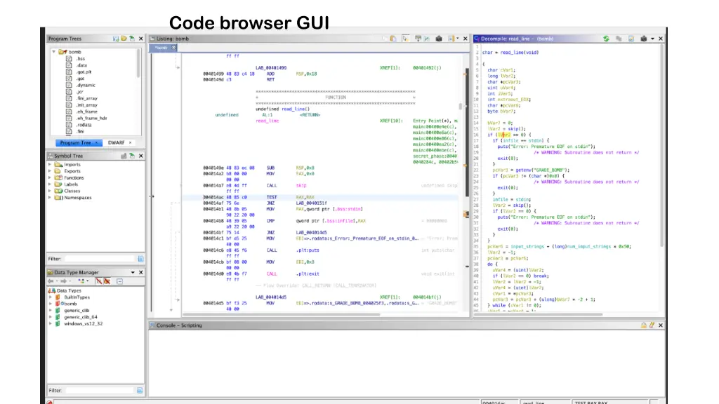 code browser gui