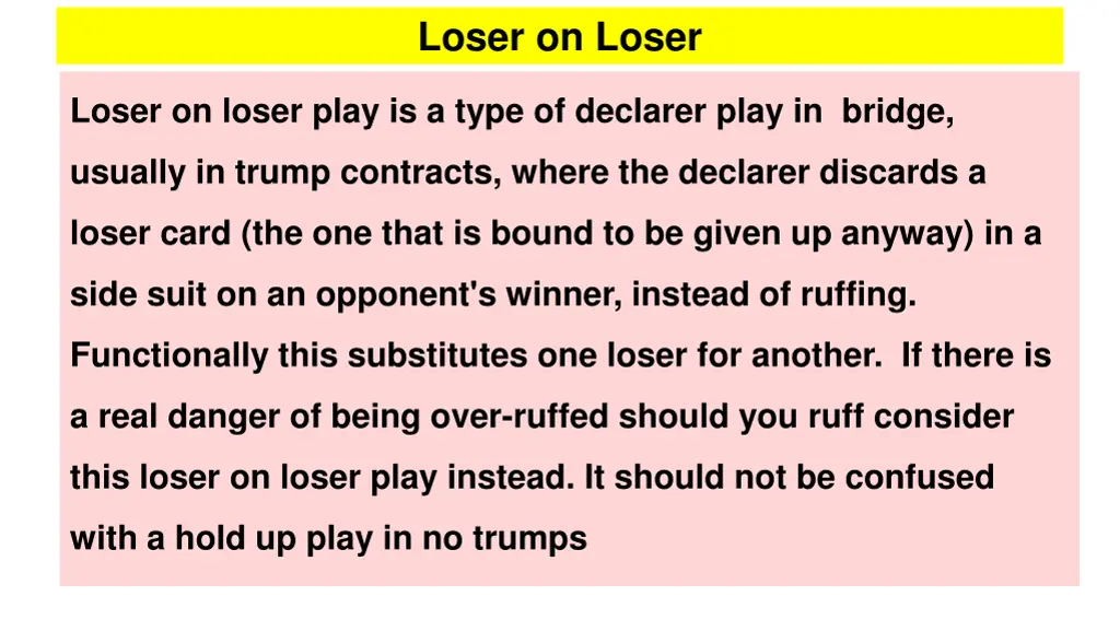 loser on loser