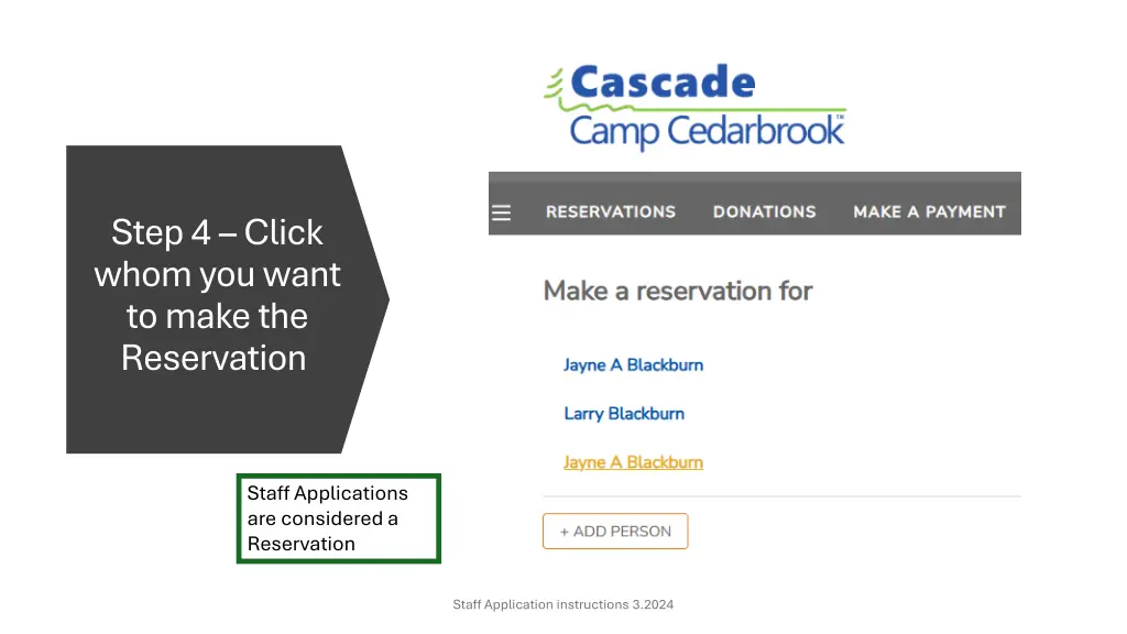 step 4 click whom you want to make the reservation