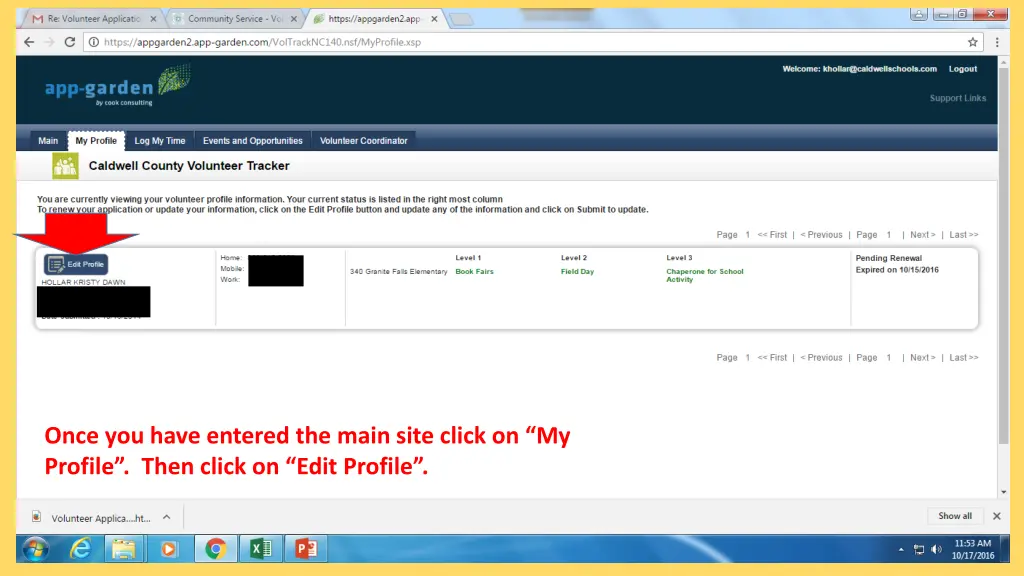 once you have entered the main site click