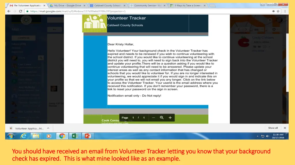 you should have received an email from volunteer