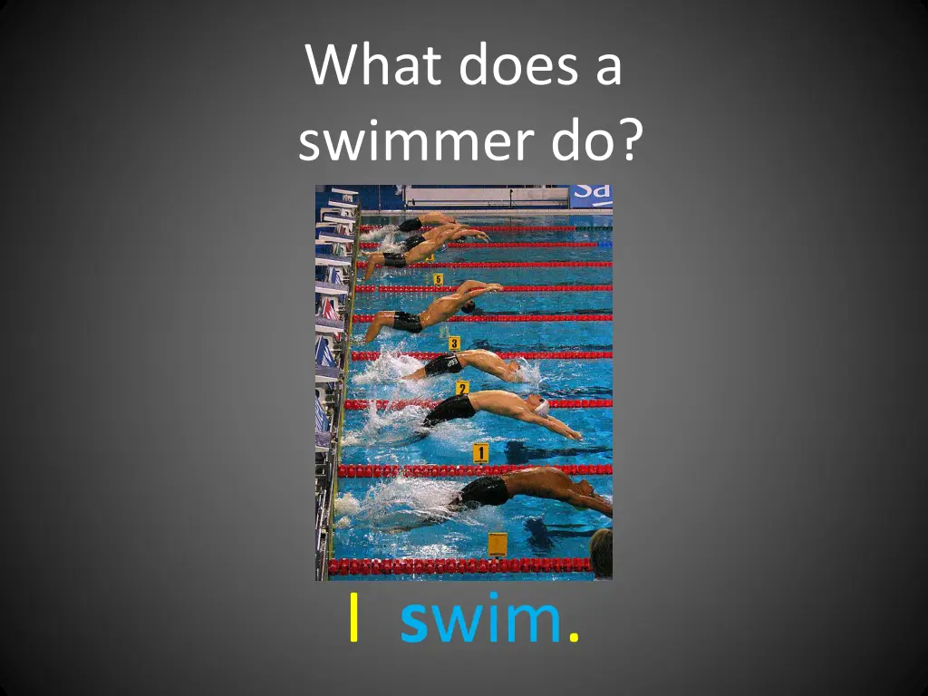 what does a swimmer do