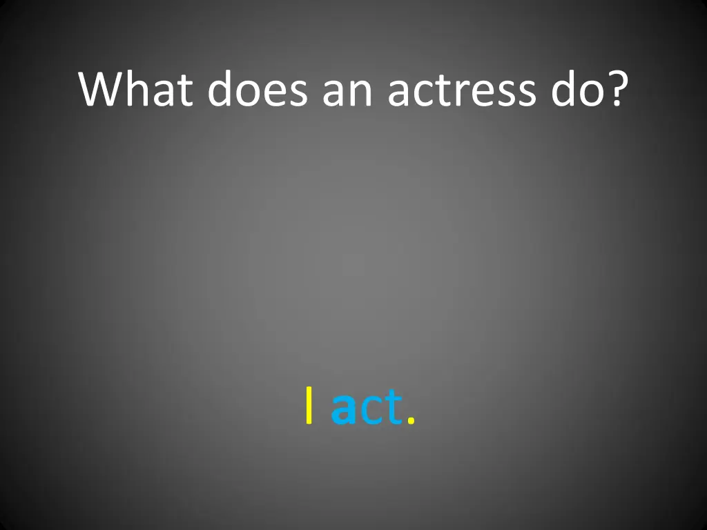 what does an actress do
