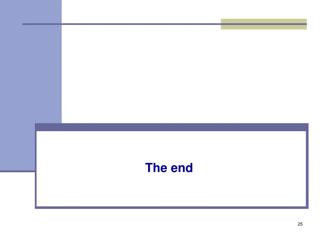 the end