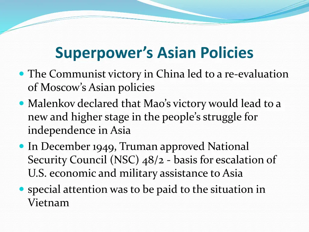 superpower s asian policies