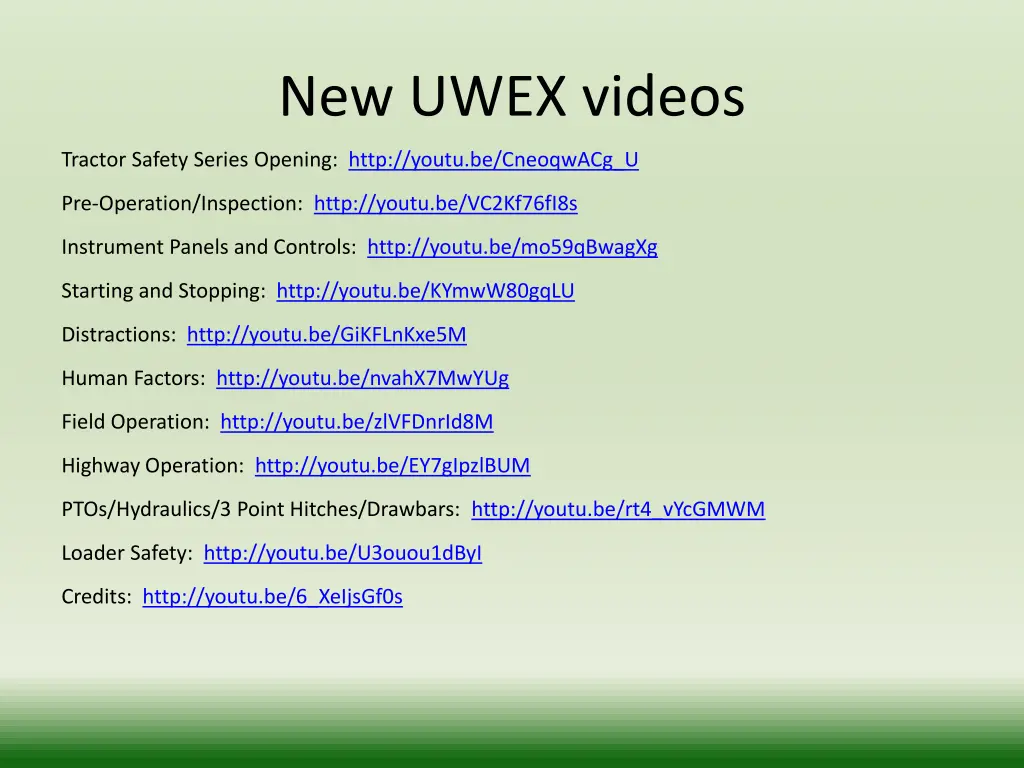 new uwex videos