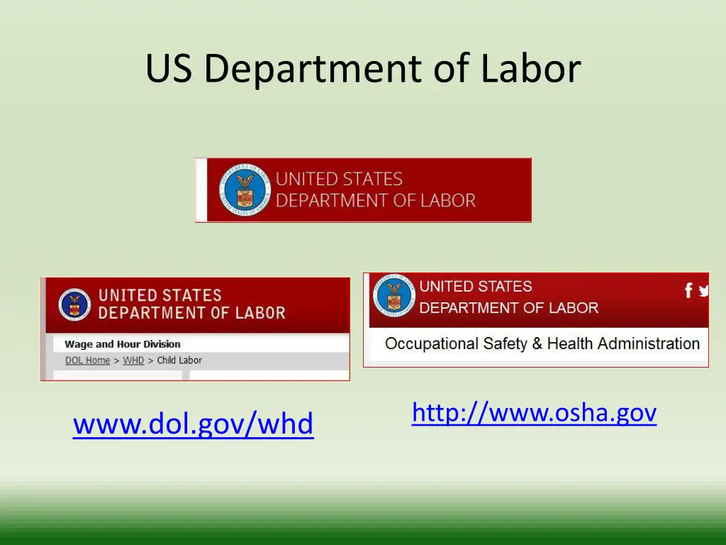 us department of labor