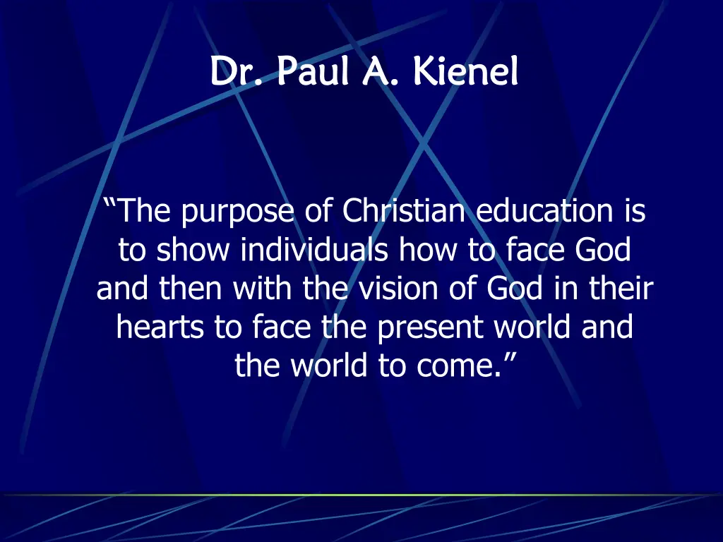 dr paul a kienel dr paul a kienel