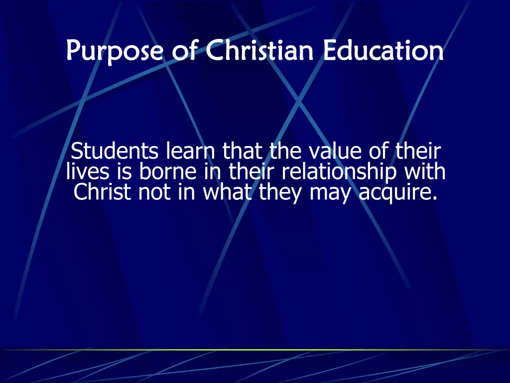purpose of christian education purpose 3